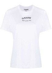 Ganni logo-print organic cotton T-shirt