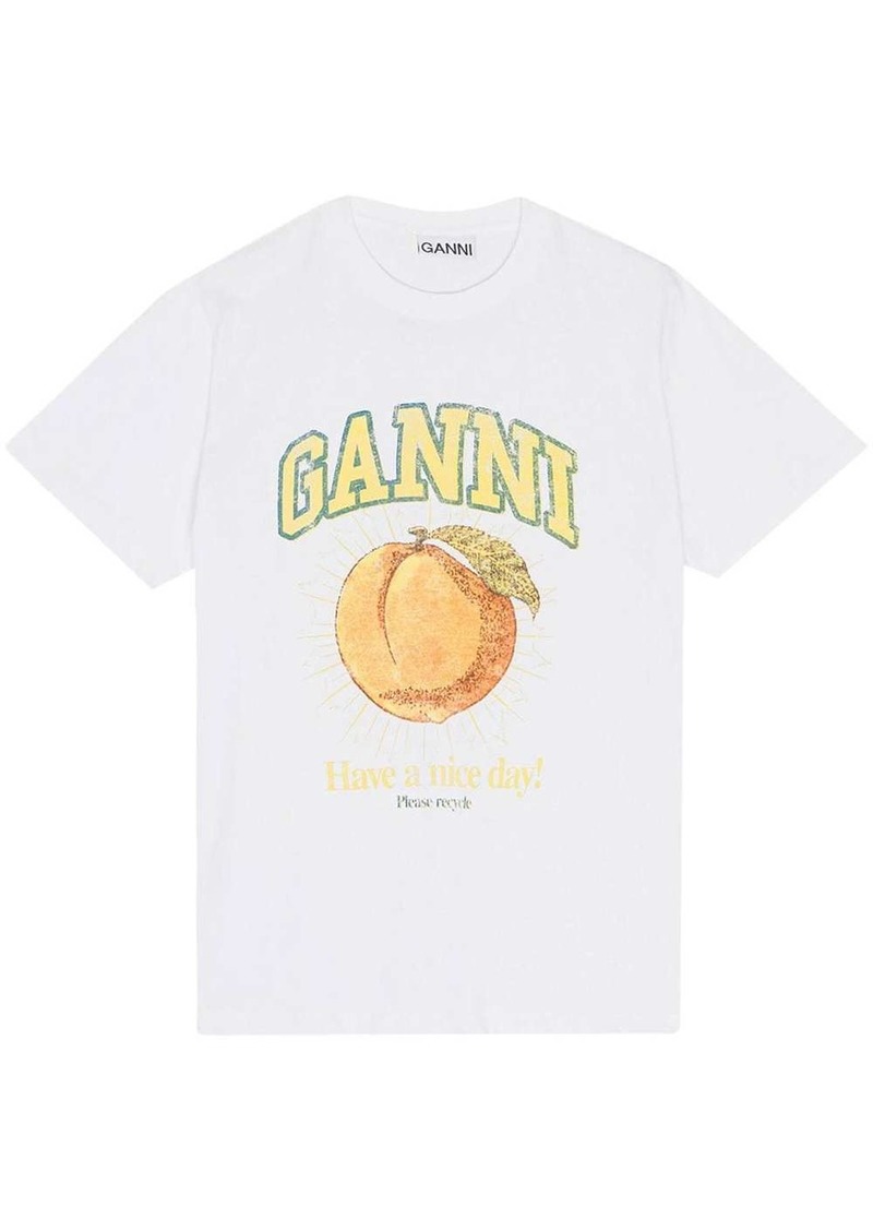 Ganni logo-print T-shirt