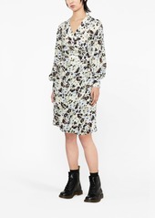 Ganni long-sleeve floral-print dress