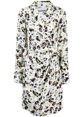 Ganni long-sleeve floral-print dress