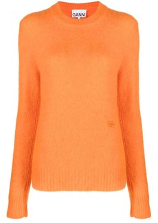 Ganni long-sleeved knitted jumper