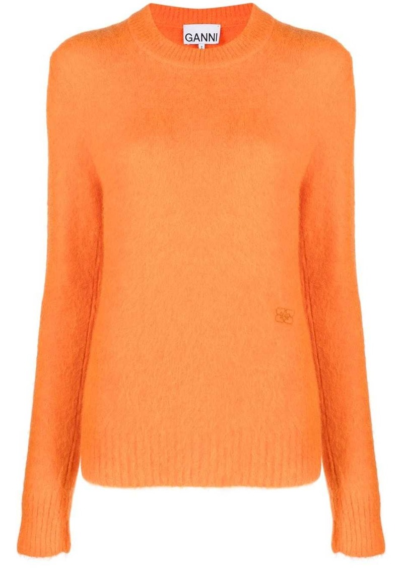 Ganni long-sleeved knitted jumper