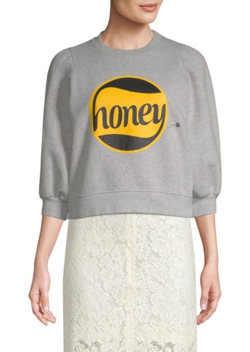 ganni honey sweatshirt