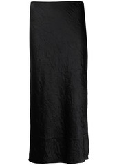 Ganni mid-length slip skirt