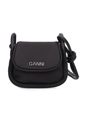 Ganni Mini Knot Recycled Tech Top Handle Bag