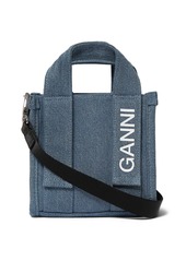 Ganni Mini Recycled Poly Denim Tote Bag
