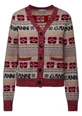 Ganni Multicolor wool blend cardigan