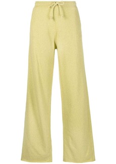 Ganni organic cotton wide-leg track pants