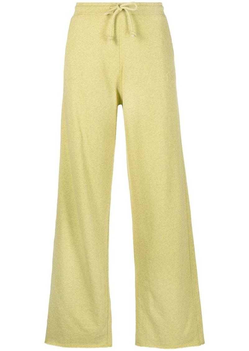 Ganni organic cotton wide-leg track pants