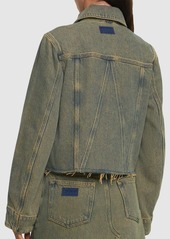 Ganni Overdyed Heavy Cotton Denim Jacket