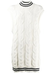 Ganni oversized cable-knit vest