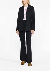 Ganni pinstripe flared trousers