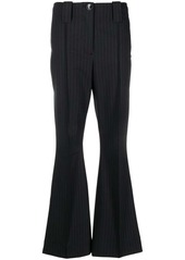 Ganni pinstripe flared trousers