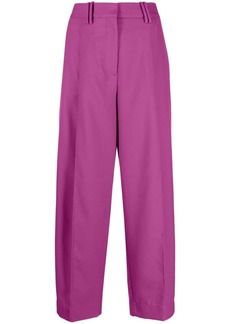 Ganni pleated straight-leg trousers