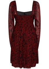 Ganni Printed Georgette Viscose Mini Dress