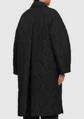 Ganni Quilted Raglan Midi Coat