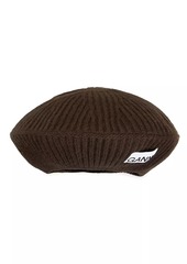 Ganni Rib-Knit Beret