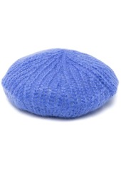 Ganni ribbed-knit beret hat