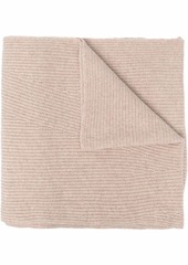 Ganni ribbed-knit wool-blend scarf