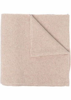 Ganni ribbed-knit wool-blend scarf