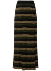 Ganni Ribbed Wool Maxi Skirt