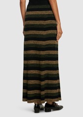 Ganni Ribbed Wool Maxi Skirt