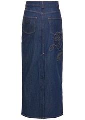 Ganni Rinsed Denim Maxi Skirt