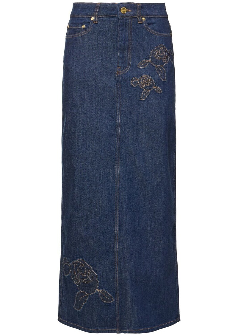 Ganni Rinsed Denim Maxi Skirt