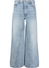 Ganni seam-detail wide-leg jeans