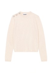 Ganni Shoulder Button Cashmere Sweater