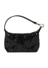 Ganni Small Butterfly Sequined Top Handle Bag