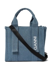 Ganni Small Recycled Poly Denim Tote Bag