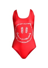 Ganni Smiley One-Piece Swimsuit