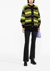 Ganni stripe-pattern knitted cardigan