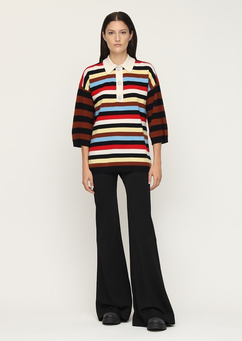 ganni polo sweater