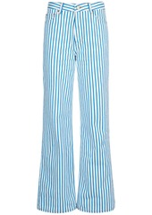 Ganni Striped Cotton Denim Jeans