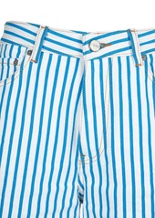 Ganni Striped Cotton Denim Jeans