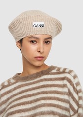 Ganni Structured Ribbed Wool Beret