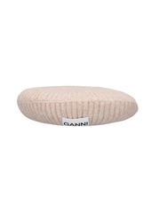 Ganni Structured Ribbed Wool Beret