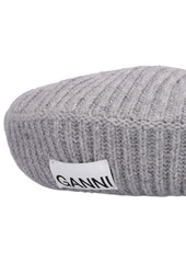 Ganni Structured Ribbed Wool Beret
