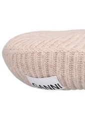 Ganni Structured Ribbed Wool Beret