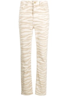 Ganni Swigy zebra-print jeans