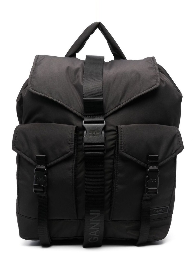 Ganni Tech multi-pocket backpack