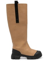 Ganni two-tone boots