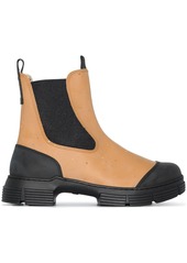 Ganni two-tone chunky Chelsea boots