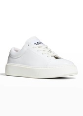 Ganni VEGEA (Wine Leather) Low-Top Sneakers