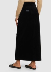 Ganni Washed Cotton Corduroy Long Skirt