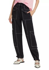 Ganni Washed Satin Cargo Pants