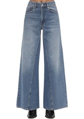 Ganni Wide Leg Cotton Denim Jeans