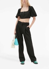 Ganni wide-leg tailores trousers